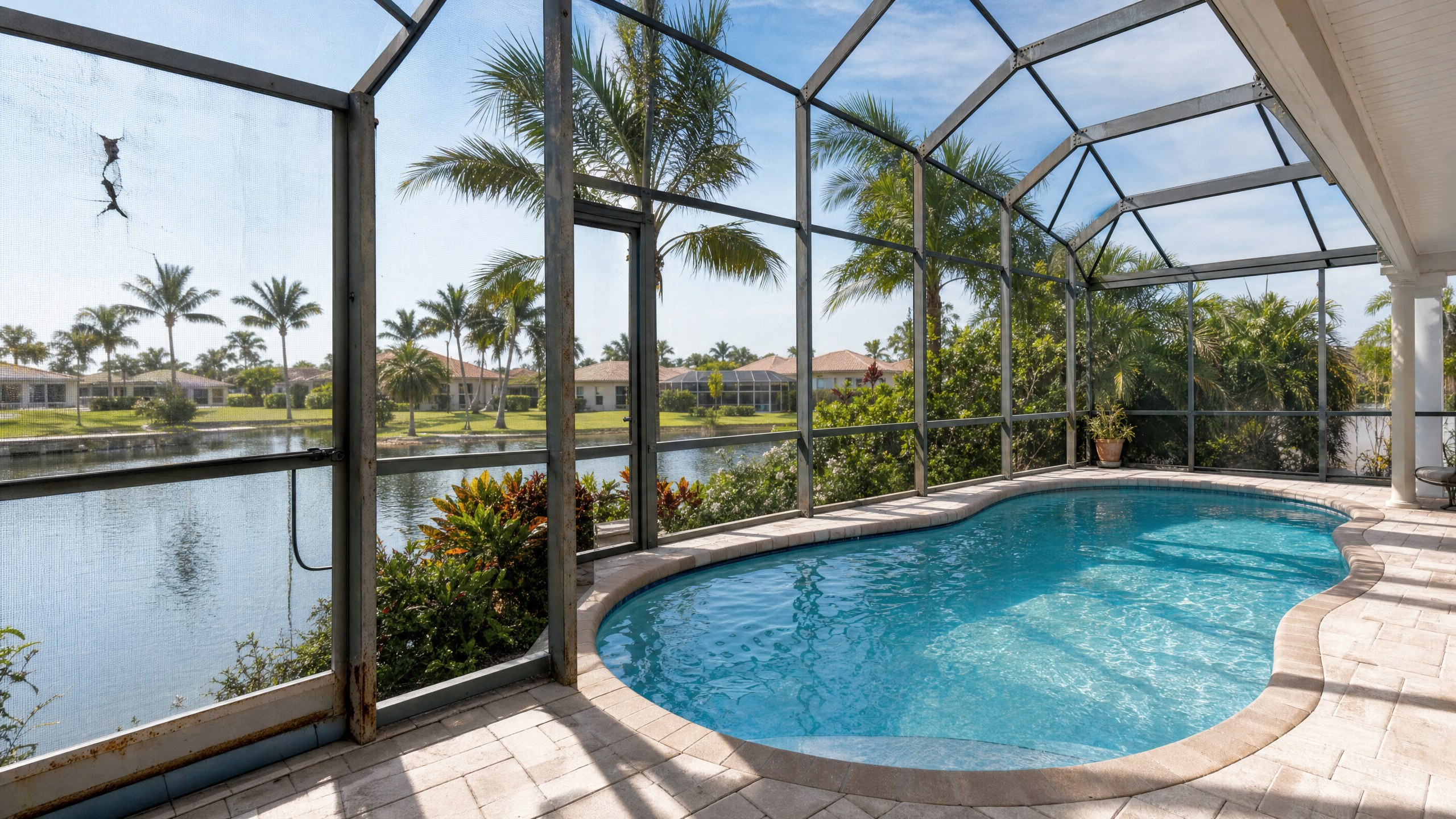 The Most Dangerous Pool Cage in Florida Isn't the Oldest One — Screening DunRite