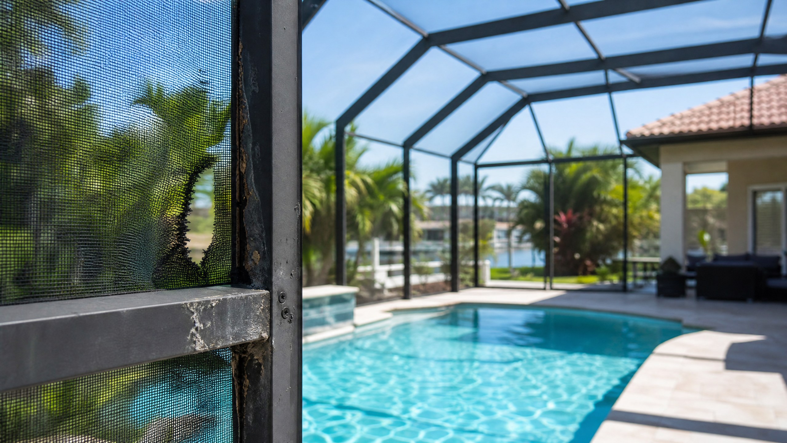 The $100,000 Question: Should You Repair, Restore, or Replace Your Pool Cage? — Screening DunRite