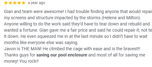Screening DunRite 5-star Google review 11